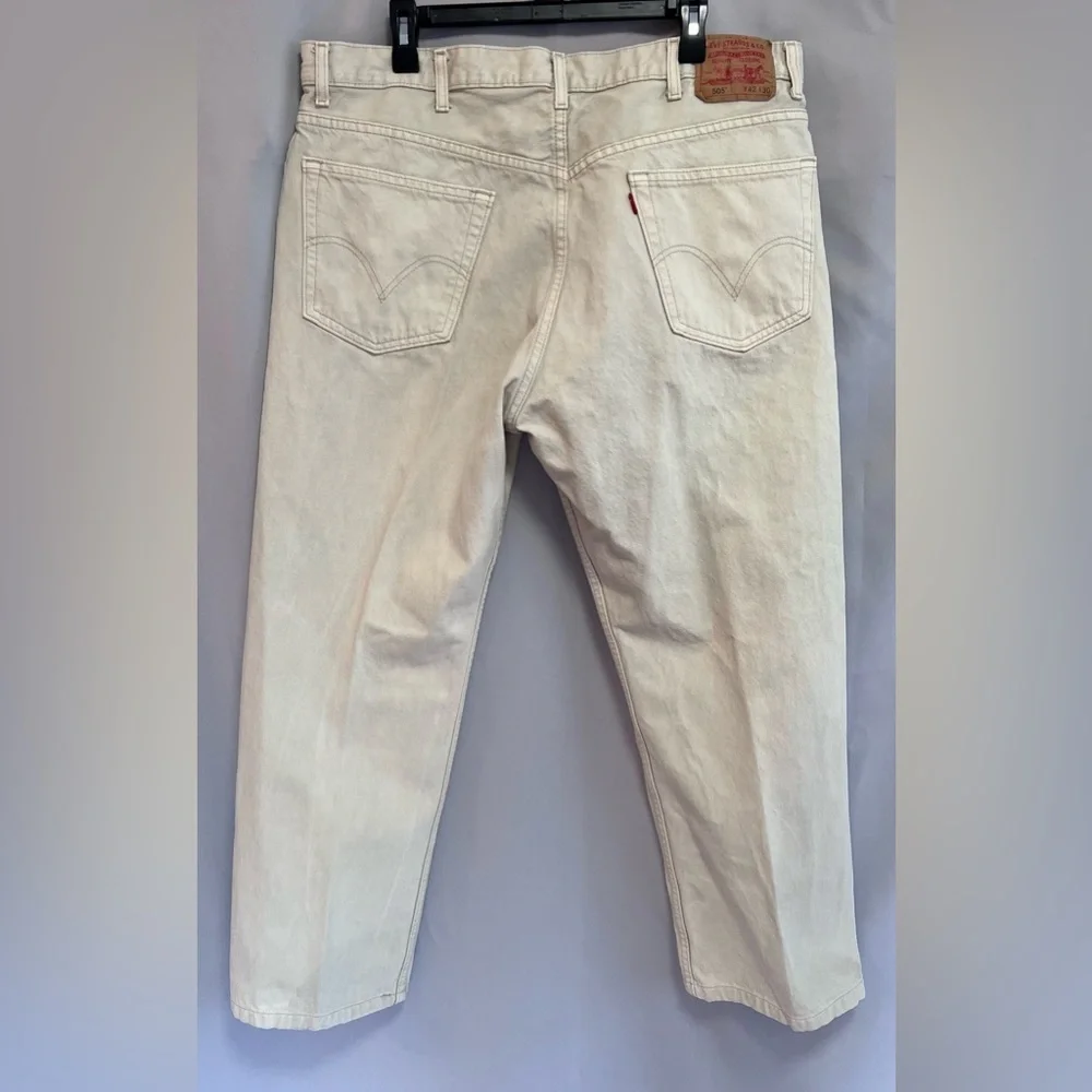 LEVIS 505 Regular Fit Jeans Mens 42‎ Beige Straight Regular Denim  W42 L32